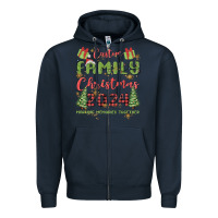 Navy custom family christmas 2024 marking memories toge Zipper Hoodie - MaliasSmallBusiness
