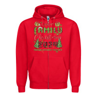 Red custom family christmas 2024 marking memories toge Zipper Hoodie - MaliasSmallBusiness
