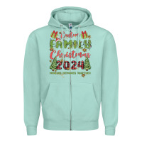 Seafoam custom family christmas 2024 marking memories toge Zipper Hoodie - MaliasSmallBusiness