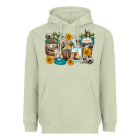 Matcha bull skull coffee cups Heavyweight Hoodie - Zillion Design Studio