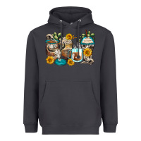 Smoke bull skull coffee cups Heavyweight Hoodie - Zillion Design Studio