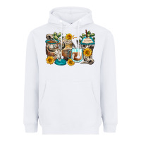 White bull skull coffee cups Heavyweight Hoodie - Zillion Design Studio