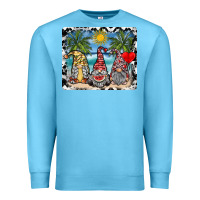 Ocean Blue summer gnome mousepad Premium Sweatshirt - SublimationCraftShop