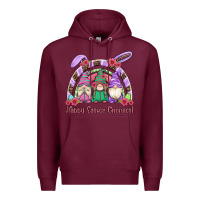 Burgundy happy easter gnomies rainbow Premium Hoodie - Artiststas