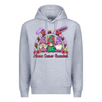 Heather Grey happy easter gnomies rainbow Premium Hoodie - Artiststas
