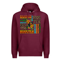 Burgundy rooster Premium Hoodie - AdoDesignShop
