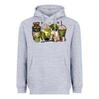 Heather Grey army coffee cups Heavyweight Hoodie - Zillion Design Studio