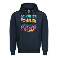 Navy i don't have a favorite child Zipper Hoodie - MaliasSmallBusiness