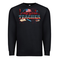 Black American Teacher 4th of July Premium Sweatshirt - CowGirlArtShop