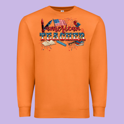 American Teacher 4th Of July Premium Sweatshirt Designed By Cowgirlartshop