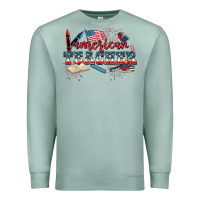 Seafoam American Teacher 4th of July Premium Sweatshirt - CowGirlArtShop