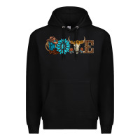 Black western love Premium Hoodie - AdoDesignShop