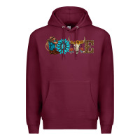 Burgundy western love Premium Hoodie - AdoDesignShop