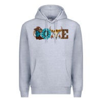 Heather Grey western love Premium Hoodie - AdoDesignShop