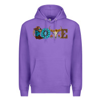 Purple western love Premium Hoodie - AdoDesignShop