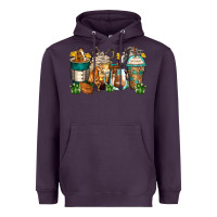 Plum horses coffee cups Heavyweight Hoodie - Zillion Design Studio