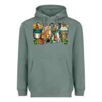 Sage horses coffee cups Heavyweight Hoodie - Zillion Design Studio