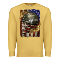 Antique Gold Army skull 4th of july Premium Sweatshirt - CowGirlArtShop