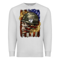 Dove Grey Army skull 4th of july Premium Sweatshirt - CowGirlArtShop