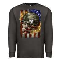 Smoke Army skull 4th of july Premium Sweatshirt - CowGirlArtShop