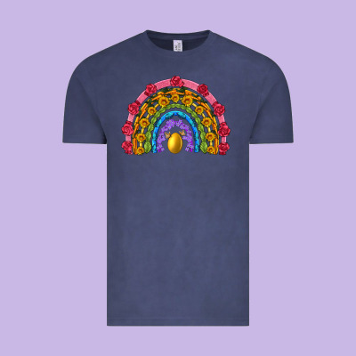 Easter And Spring With Flowers Carrots Butterfly And Sunflower Rainbow Vintage Tee Designed By Artiststas