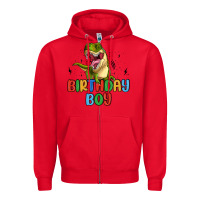 Red birthday boy Zipper Hoodie - MaliasSmallBusiness