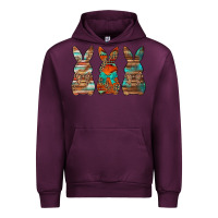 Mauve Wine western easter bunnies Urban Hoodie - Jasminsmagicworld