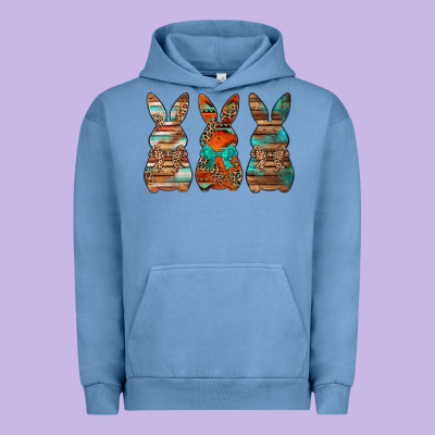 Western Easter Bunnies Urban Hoodie Designed By Jasminsmagicworld