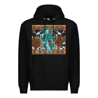 Black gemstone leopard cross Premium Hoodie - AdoDesignShop