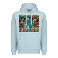 Blue Mist gemstone leopard cross Premium Hoodie - AdoDesignShop