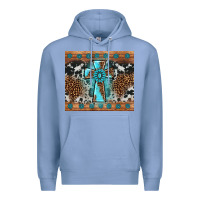 Colony Blue gemstone leopard cross Premium Hoodie - AdoDesignShop
