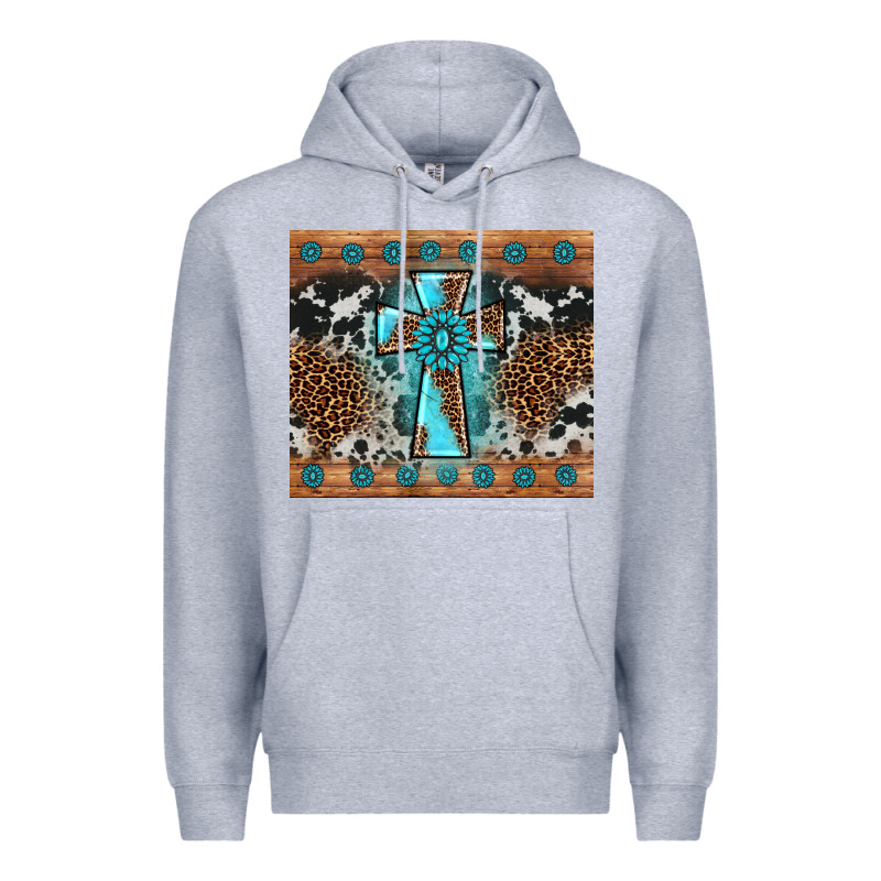 Gemstone Leopard Cross Premium Hoodie by AdoDesignShop | Teevron