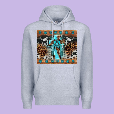 Gemstone Leopard Cross Premium Hoodie Designed By Adodesignshop