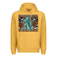 Mustard gemstone leopard cross Premium Hoodie - AdoDesignShop