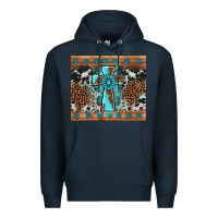 Navy gemstone leopard cross Premium Hoodie - AdoDesignShop