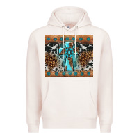 Pale Pink gemstone leopard cross Premium Hoodie - AdoDesignShop