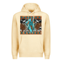 Pina Colada gemstone leopard cross Premium Hoodie - AdoDesignShop