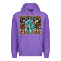 Purple gemstone leopard cross Premium Hoodie - AdoDesignShop