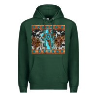 Sports Green gemstone leopard cross Premium Hoodie - AdoDesignShop
