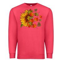 Cardinal sunflower and autumn leaves Premium Sweatshirt - HRA Design Shop