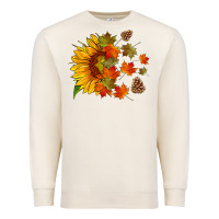 Sandshell sunflower and autumn leaves Premium Sweatshirt - HRA Design Shop