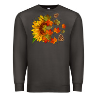 Smoke sunflower and autumn leaves Premium Sweatshirt - HRA Design Shop