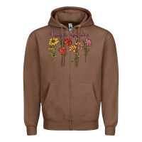 Chestnut nana's garden Zipper Hoodie - MaliasSmallBusiness