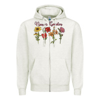 Oatmeal Heather nana's garden Zipper Hoodie - MaliasSmallBusiness