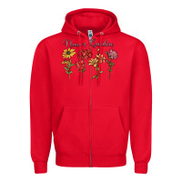 Red nana's garden Zipper Hoodie - MaliasSmallBusiness