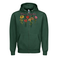 Sports Green nana's garden Zipper Hoodie - MaliasSmallBusiness