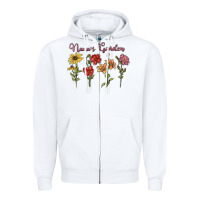 White nana's garden Zipper Hoodie - MaliasSmallBusiness