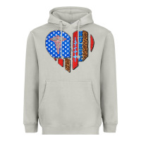 4th Of July Nurse Heart Flag Heavyweight Hoodie | Teevron