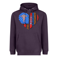 Plum 4th of july nurse heart flag Heavyweight Hoodie - texasbilliewilder