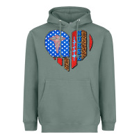 Sage 4th of july nurse heart flag Heavyweight Hoodie - texasbilliewilder